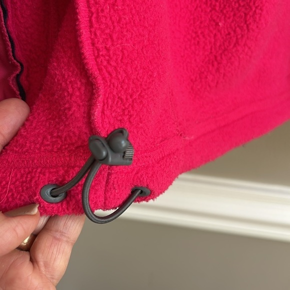 L.L. Bean Girls Fleece Zip Up Jacket Fuschia Size Large - Picture 10 of 10